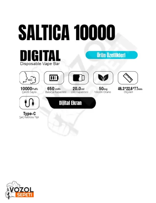 Saltica Digital 10000 Puff